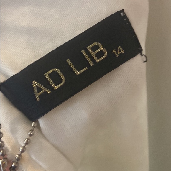 Ad Lib- silver/white sequin stretchy dress- size 14 - Picture 4 of 4